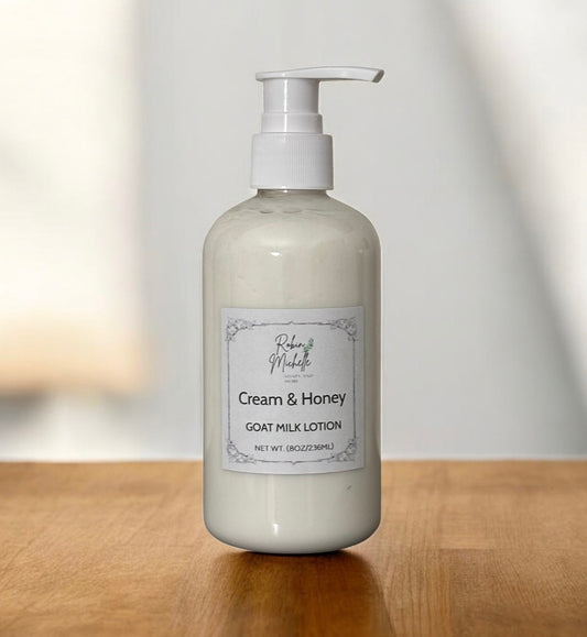 8oz Goat Milk Lotion-Cream & Honey